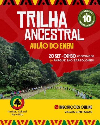 Instituto Steve Biko celebra 10 anos da Trilha Ancestral no Parque São Bartolomeu