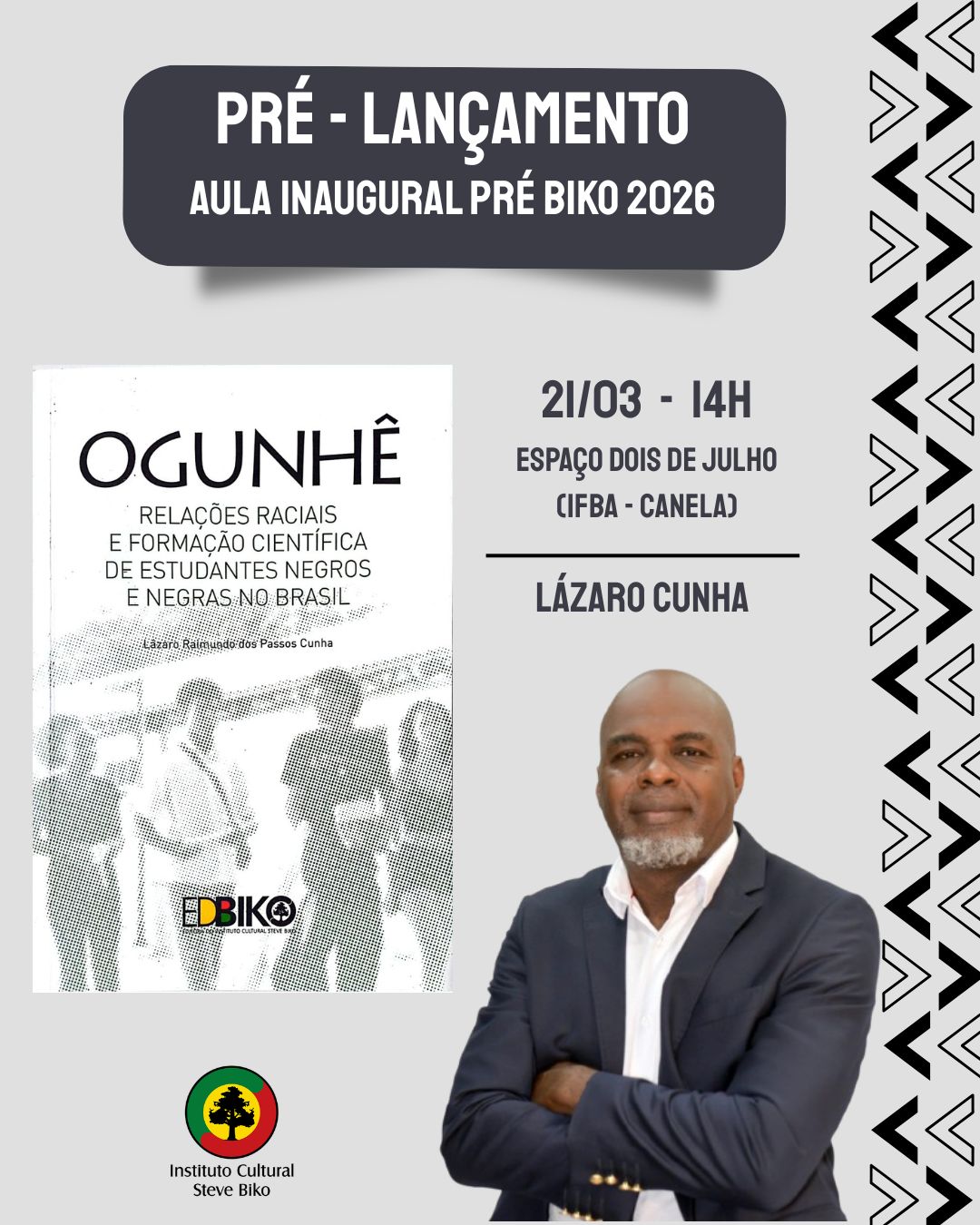 Lázaro Cunha faz pré-lançamento do livro “Ogunhê” pautando a educação científica e tecnológica de jovens negros no Brasil