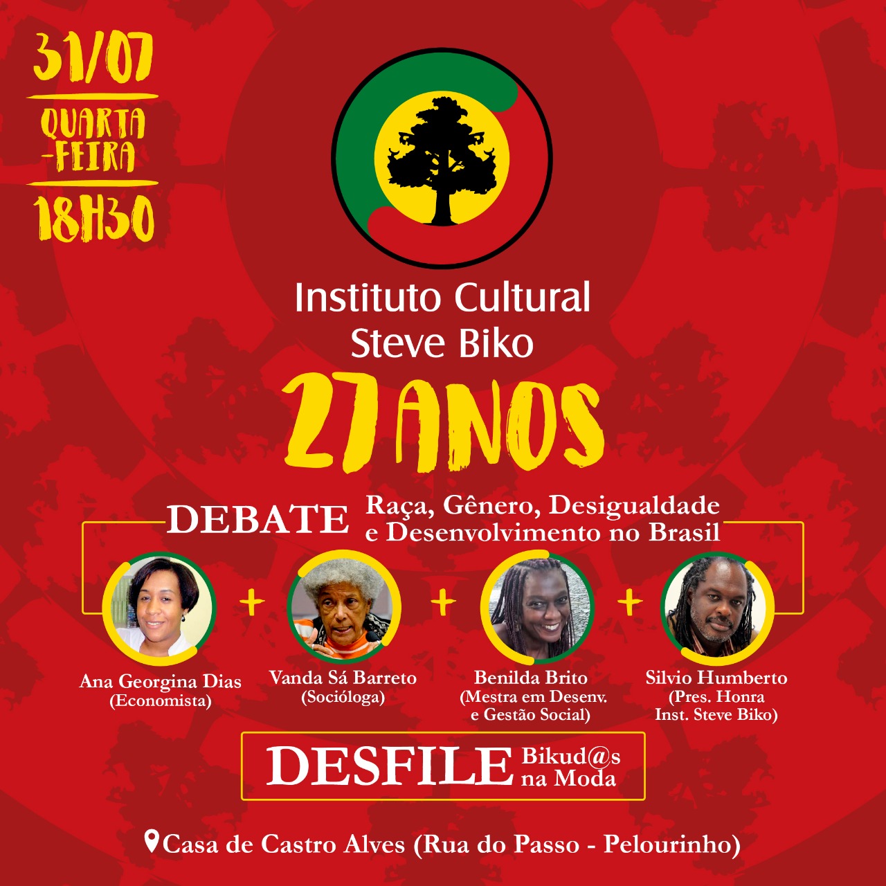 Instituto Steve Biko celebra 27 anos com palestra e desfile de empreendimentos negros