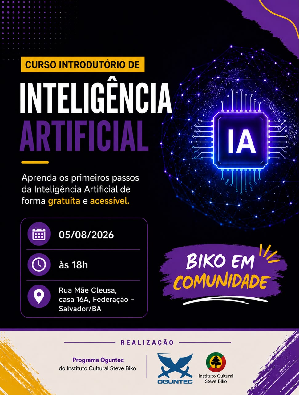 Instituto Steve Biko realiza formação em IA no bairro do Engenho Velho da Federação